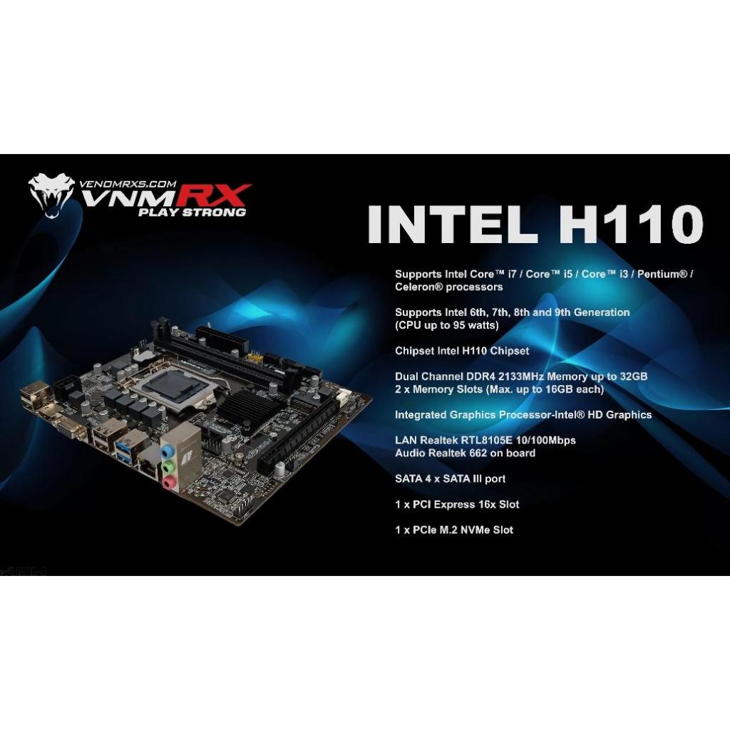 MOTHERBOARD VENOMRX H110 LGA 1151 GEN 6-9