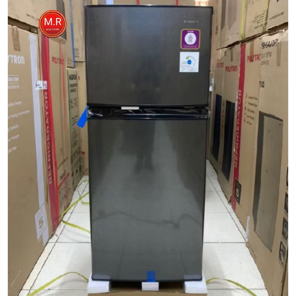 KULKAS SHARP 2 PINTU SJ195MNHS GARANSI RESMI SHARP 5 TAHUN
