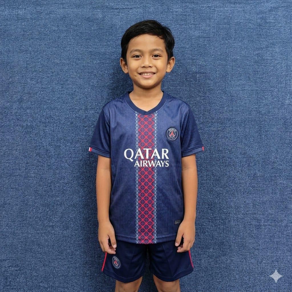 Setelan Baju Jersey Sepak Bola Anak Kids Grade Ori GO Import PSG