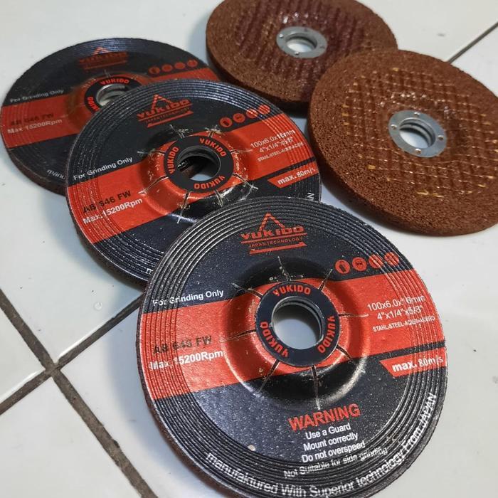 Mata Batu Gurinda Gerinda Grinda WD Poles Asah 4x6 Tebal 4 Inchi ASLI BJA