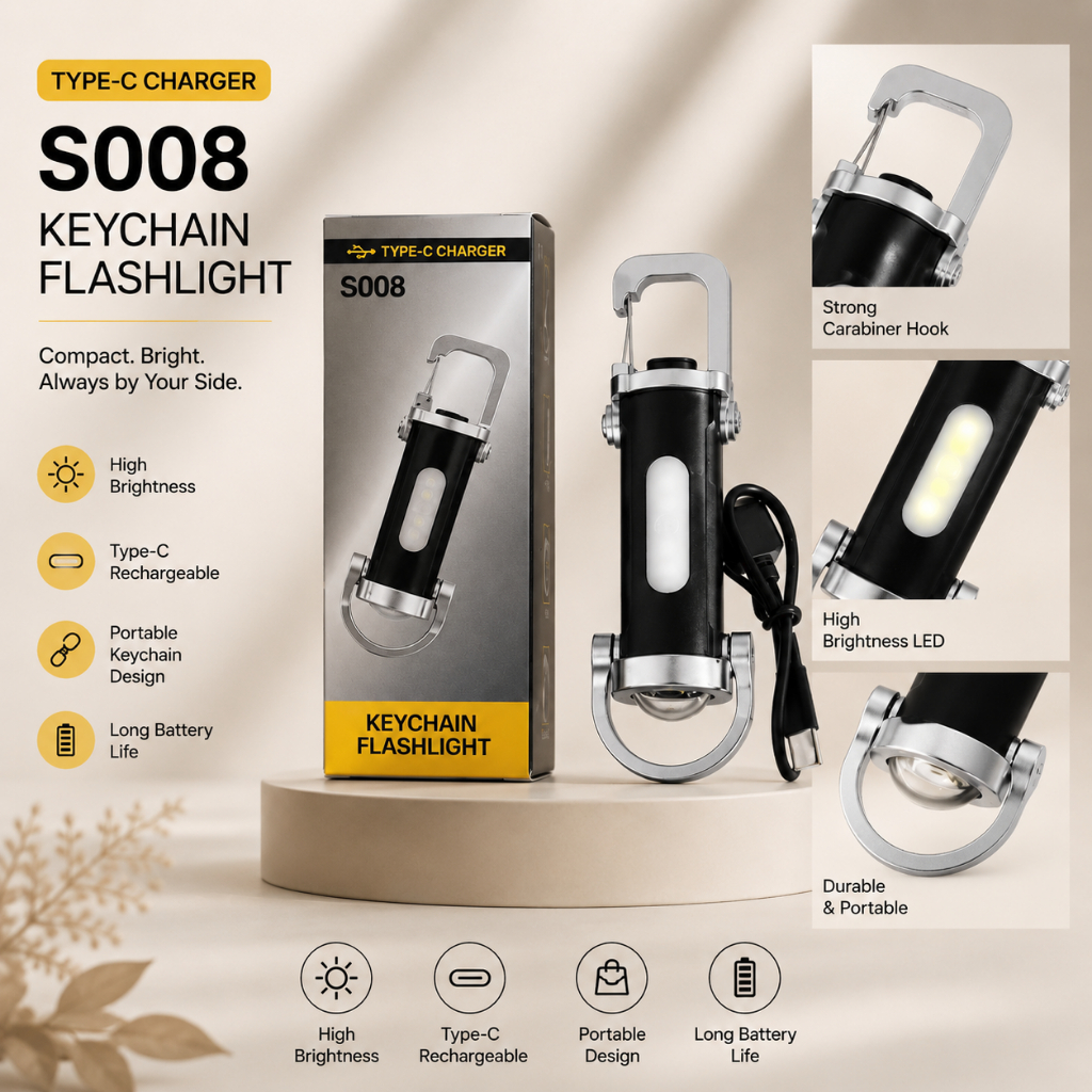 SUPERMARKET Lampu Senter Cas/Lampu Senter Super Terang/Lampu Senter Mini Gantung/Lampu Senter Mini S