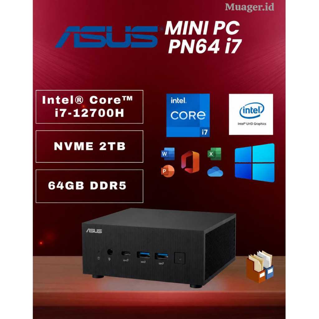 MINI PC ASUS i7 GEN 12 FULLSET +WIN 11 +RAM +SSD | ASUS PN64 i7