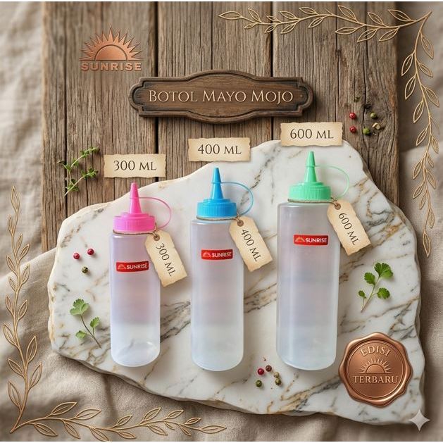 Botol Mayones SUNRISE / Botol kecap / Botol mayo tutup lancip
