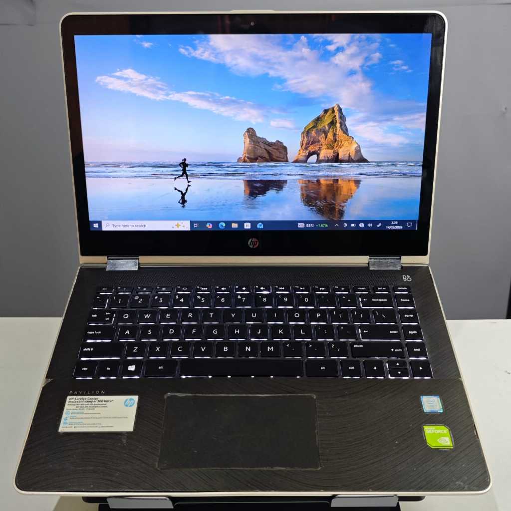 HP Pavilion x360 Core i7-7500U Laptop Touchscreen Flip 2in1 Premium, VGA Nvidia GeForce 940MX 4GB, R