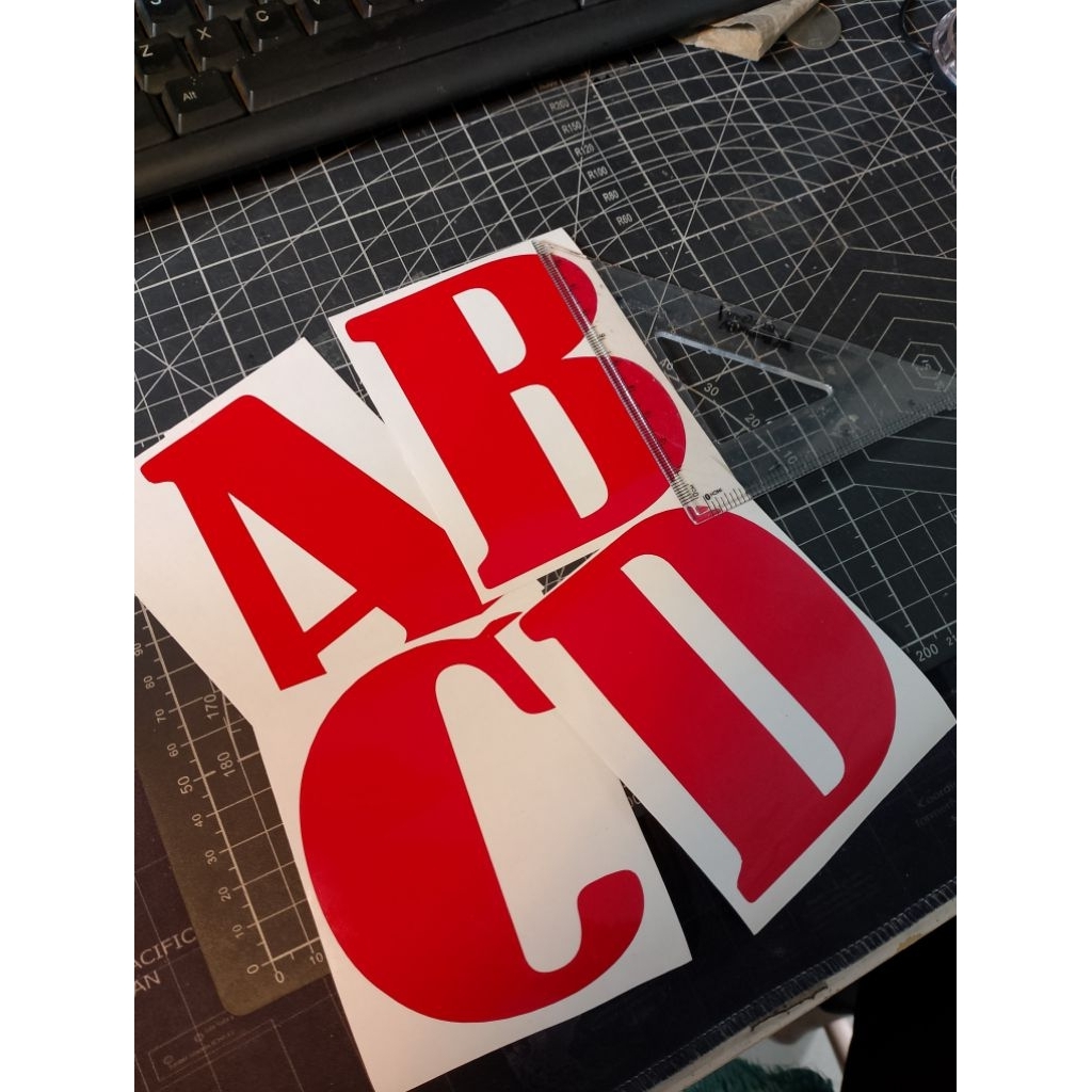 Cutting Stiker Abjad