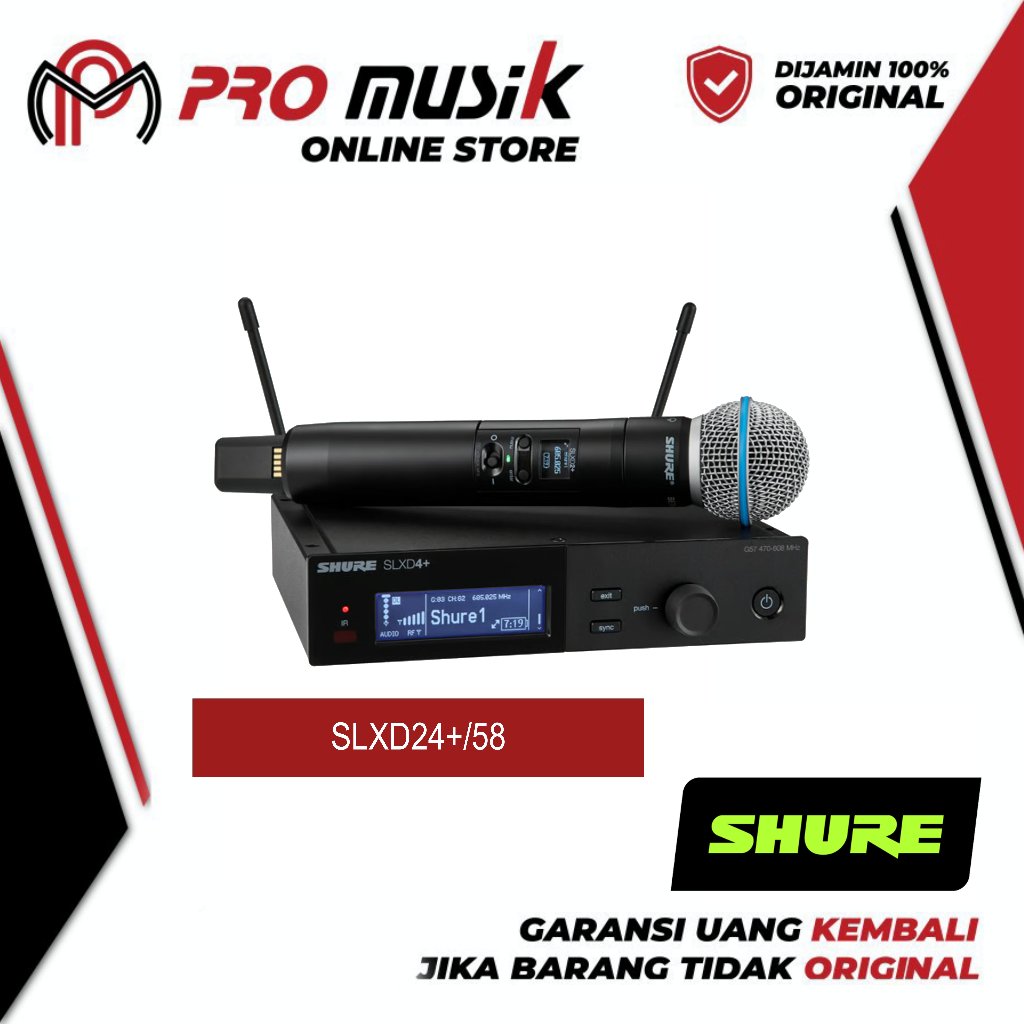 SHURE SLXD 24+A /BETA58 / SLXD24+A BETA 58 Wireless System Microphone