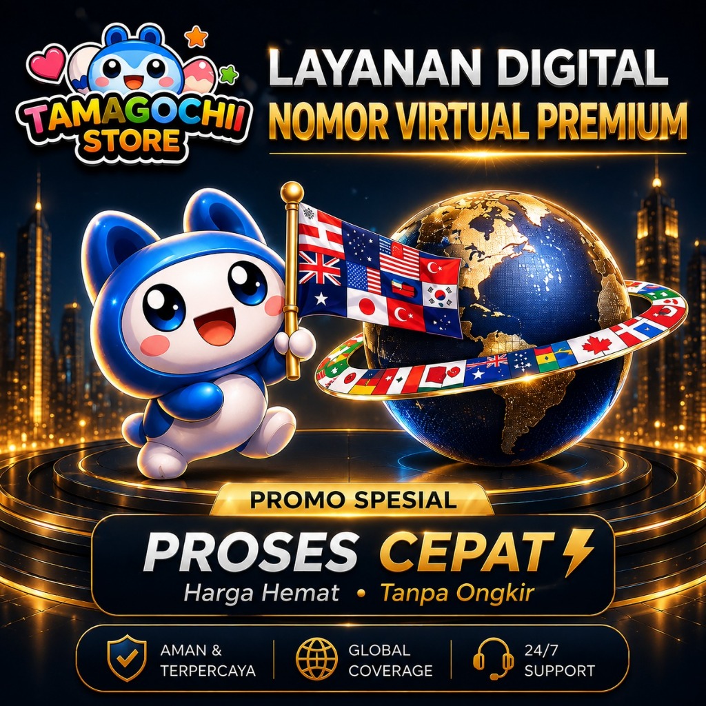 Layanan Nomor Virtual International Luar Negeri All Country Premium Proses Cepat Bergaransi