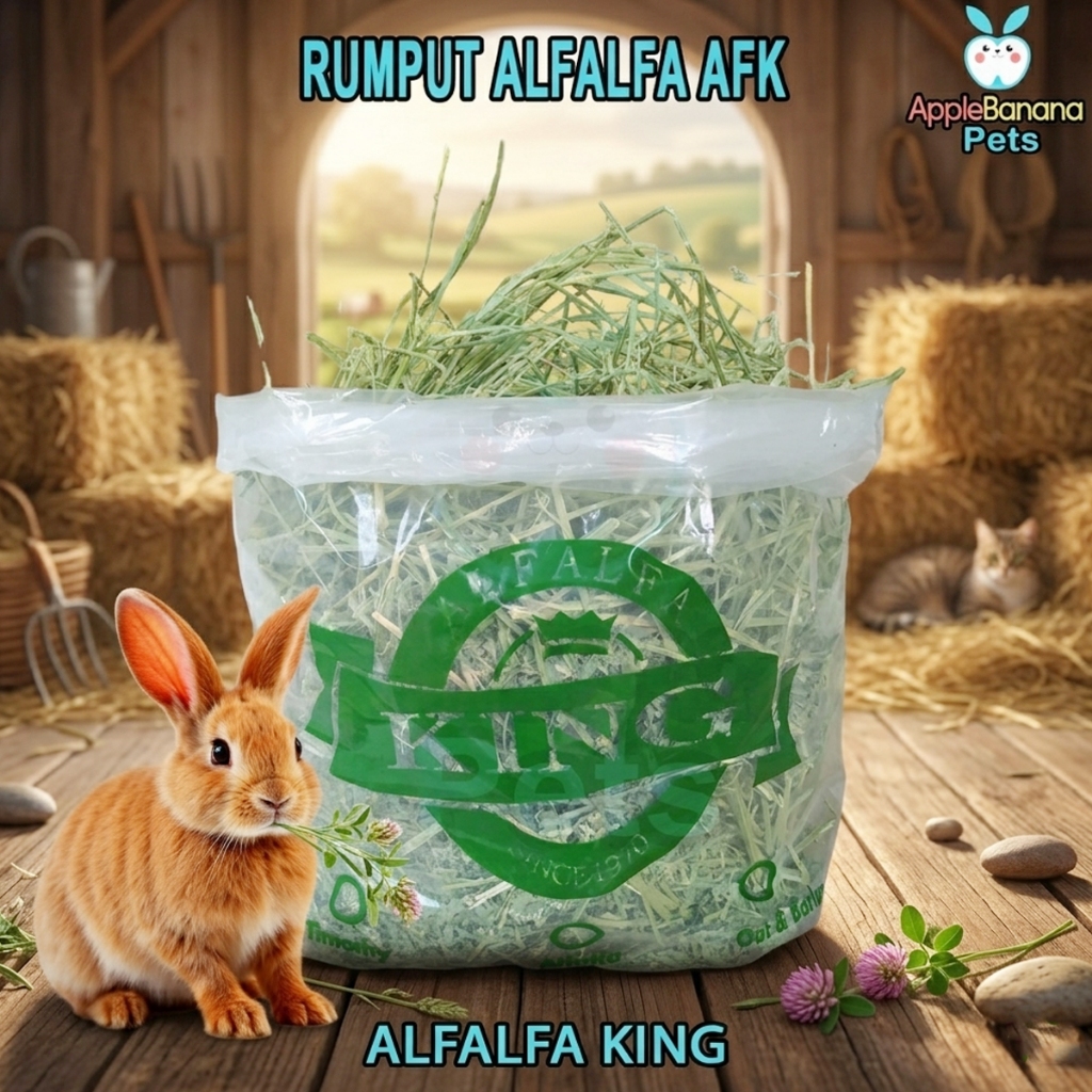 Makanan Kelinci ALFALFA HAY 1kg Afk "Alfalfa King" Afk Alfalfa 1kg