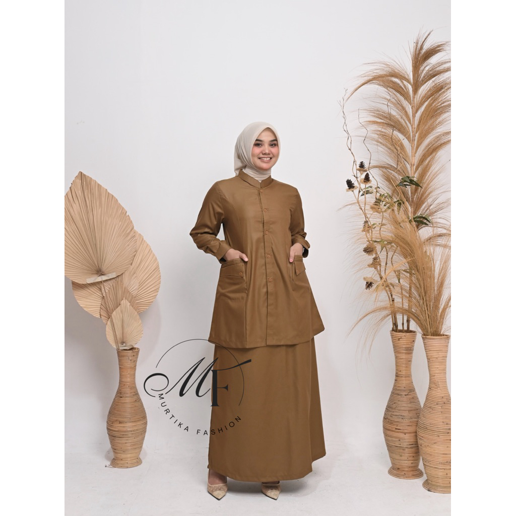 Murtikafashion-Setelan Baju Pemda Pemda Wanita Terbaru pakaian kerja ASN bahan Toyobo Premium
