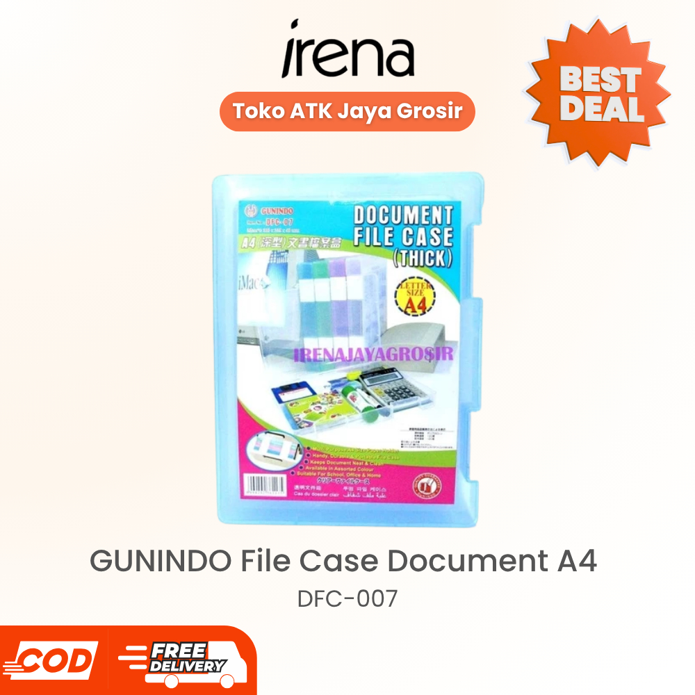 GUNINDO Document File Case A4 DFC-007 Map File Plastik Tebal
