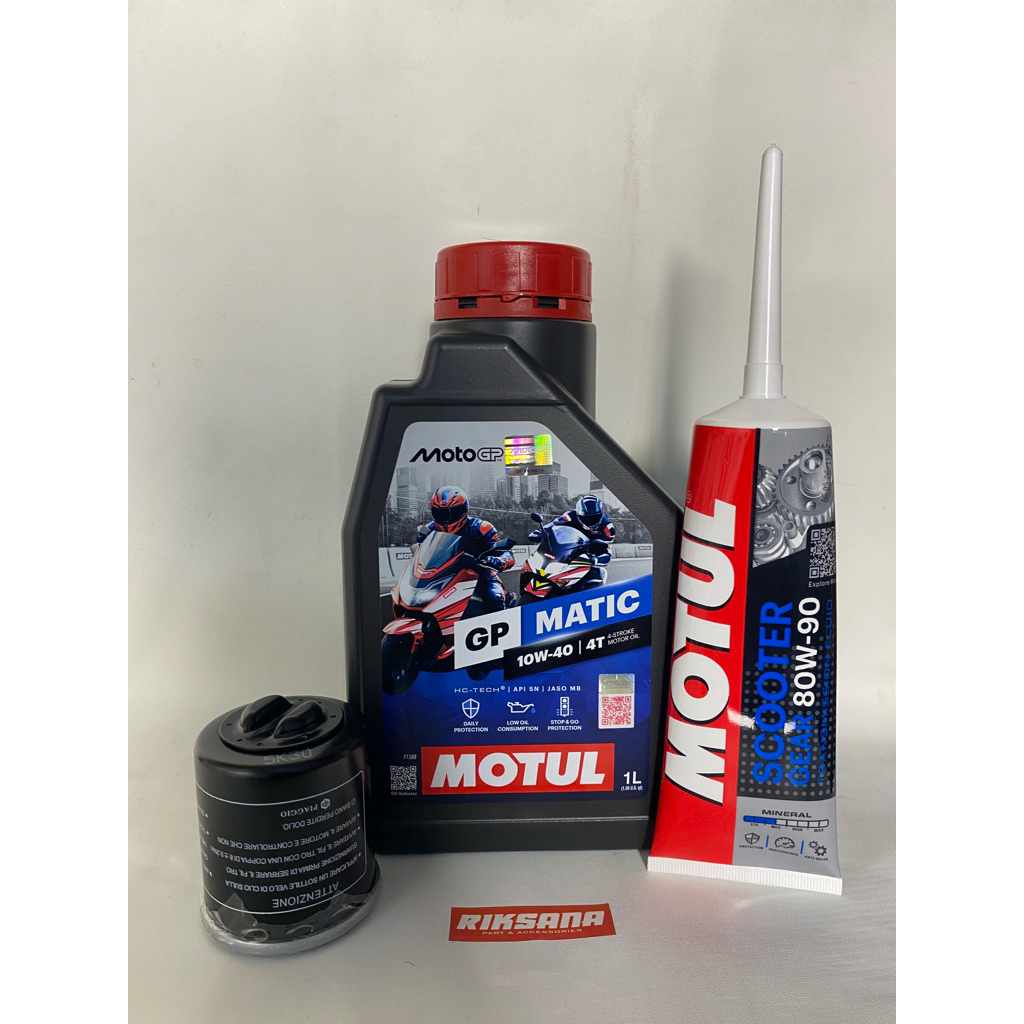 Paket Oli Motul Vespa Matic LX S 2V Liberty 150 Original Filter Oli Piaggio
