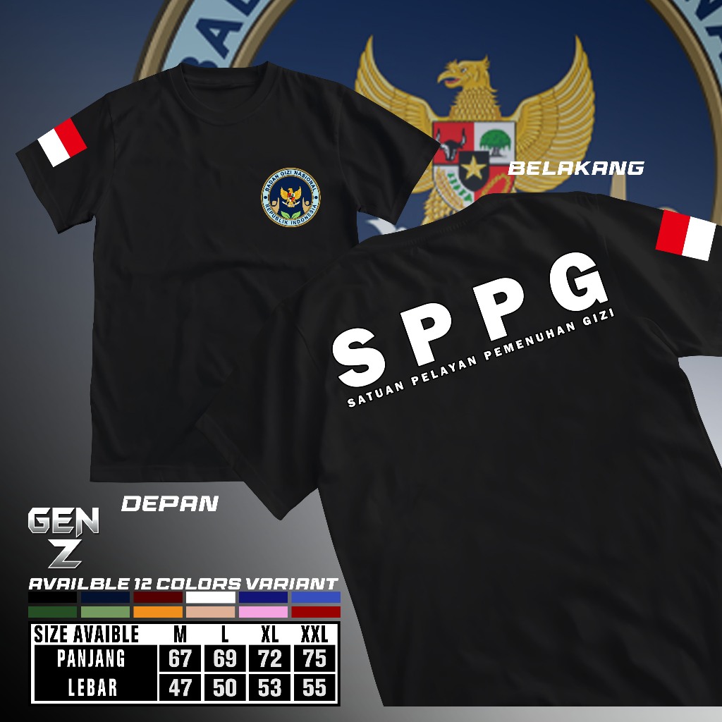 Kaos SPPG Badan Gizi Nasional Kaos MBG Seragam MBG