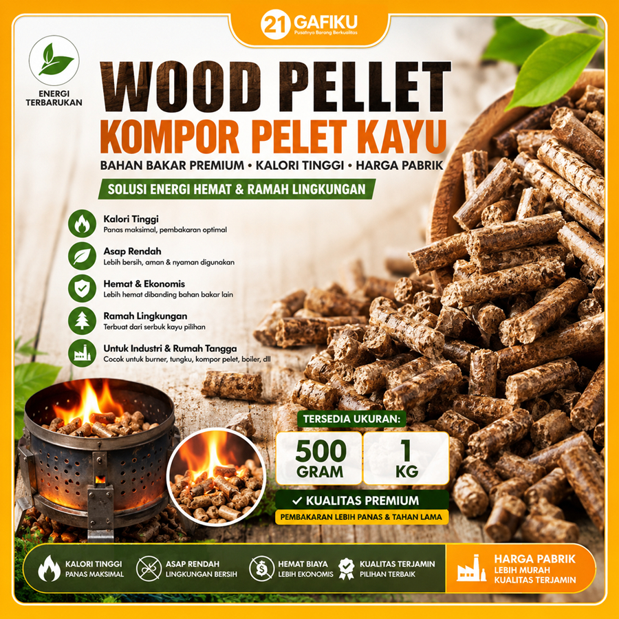 Wood Pellet Kompor 1Kg 500Gr Pelet Kayu Bahan Bakar Premium Kalori Tinggi Harga Pabrik Pelet Kayu In