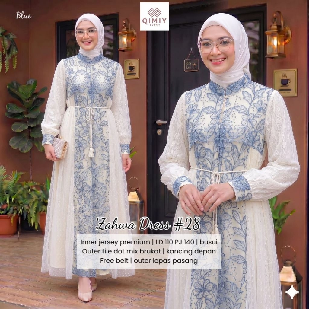 MAUREEN // ZAHWA DRES // MAXI BRUKAT TILE MOTIF PREMIUM // BY QIMIY