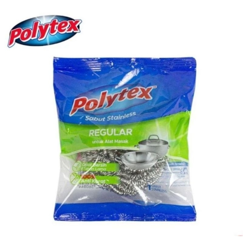 Polytex sikat sabut stainless anti karat ( 1 pcs ) / Polytex Sabut Spon | Polytex Spon Serbaguna | P