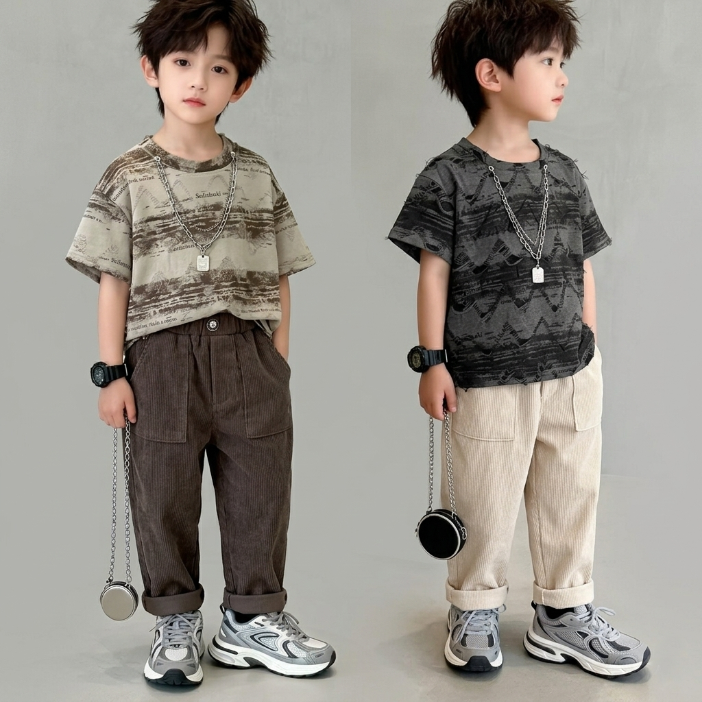 Celana Panjang Anak Corduroy Unisex Lembut Ukuran S-3XL