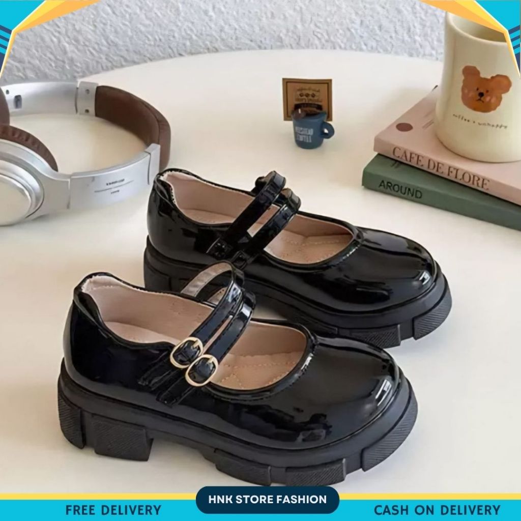 HNK STORE - Sepatu Sandal Wedges Anak Perempuan Model Gesper Cesual Tinggi Hak 4CM WA 506