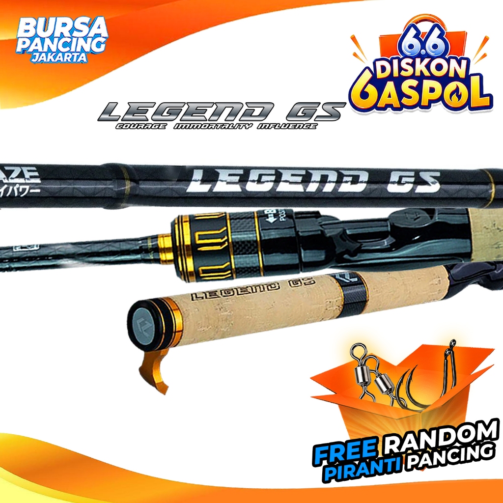 KAMIKAZE Joran Pancing Spinning LEGEND GS 180cm X50 Carbon Blank Airfect Reel Seat Fuji Ring Guide