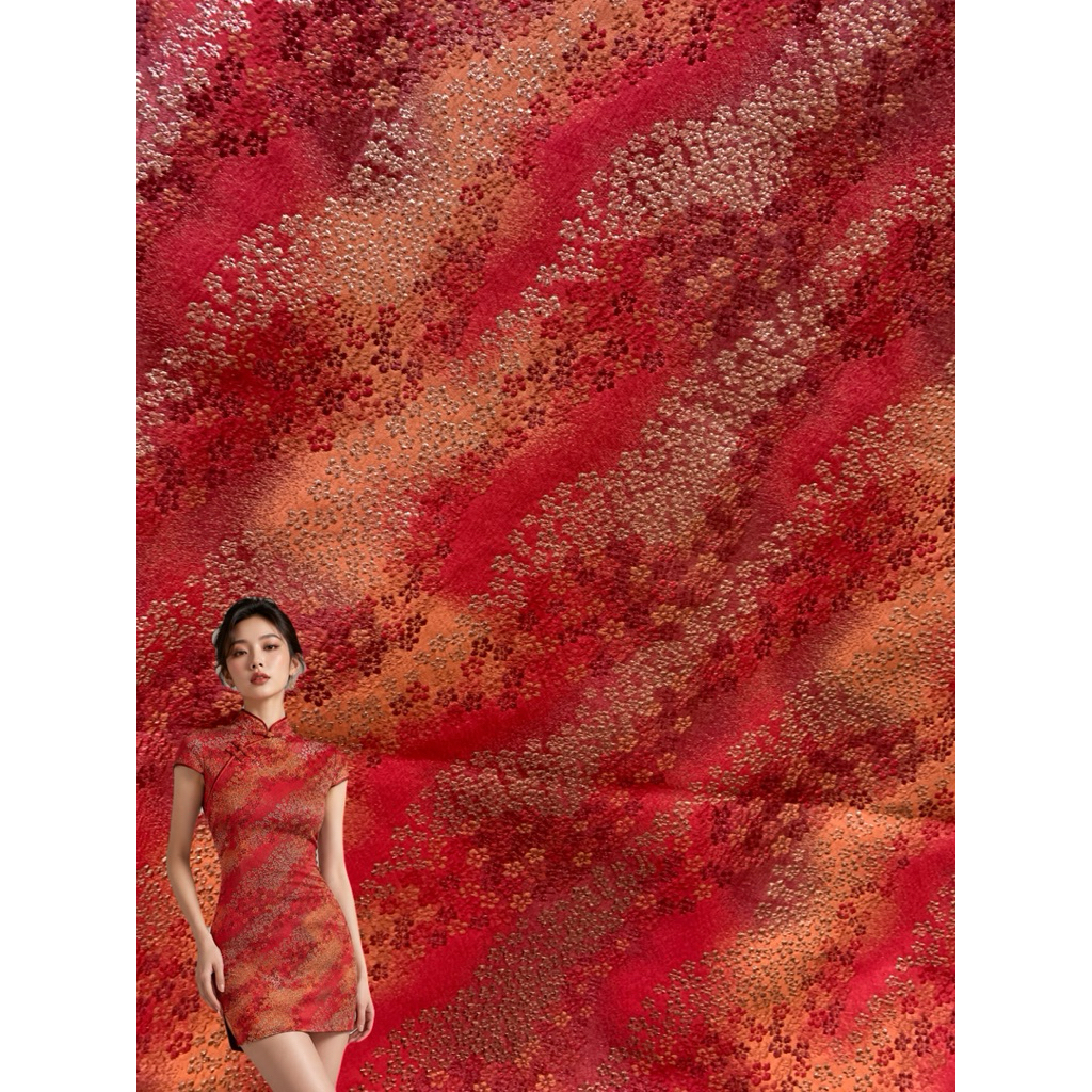 Bahan Kain jacquard / Bahan kain baju cheongsam