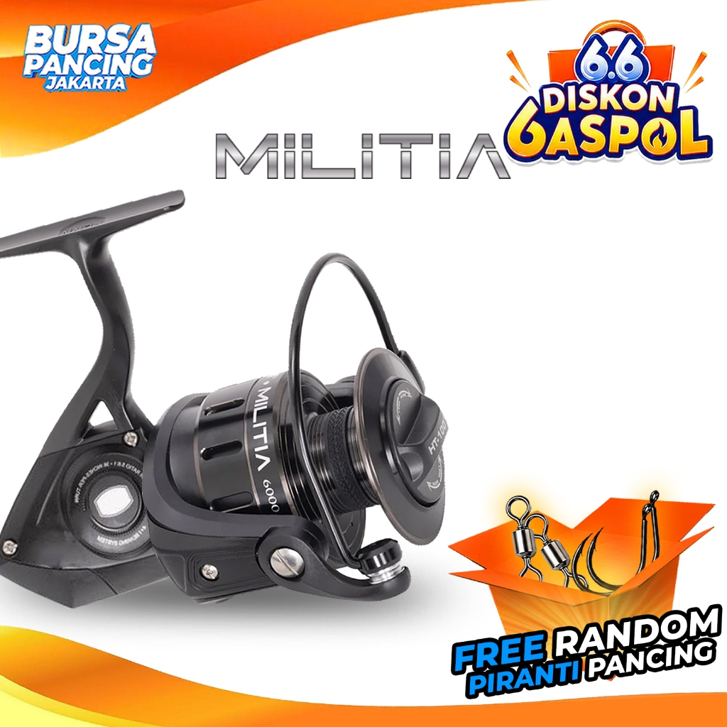 PENN Reel Pancing MILITIA 4000 - 8000 Original Spinning Reel Full Metal HT-100 Drag System