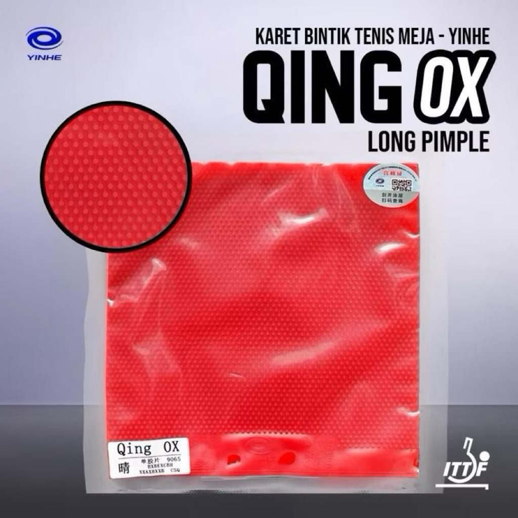 Karet Bet Pingpong Tenis Meja YINHE QING Bintik Panjang OX Original