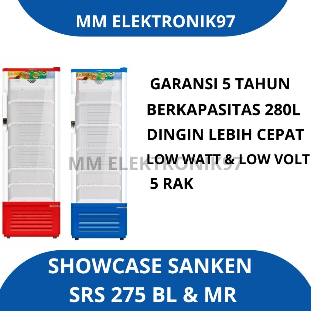 Showcase Sanken 5 rak SRS275 SRS-275BL/MR Low watt