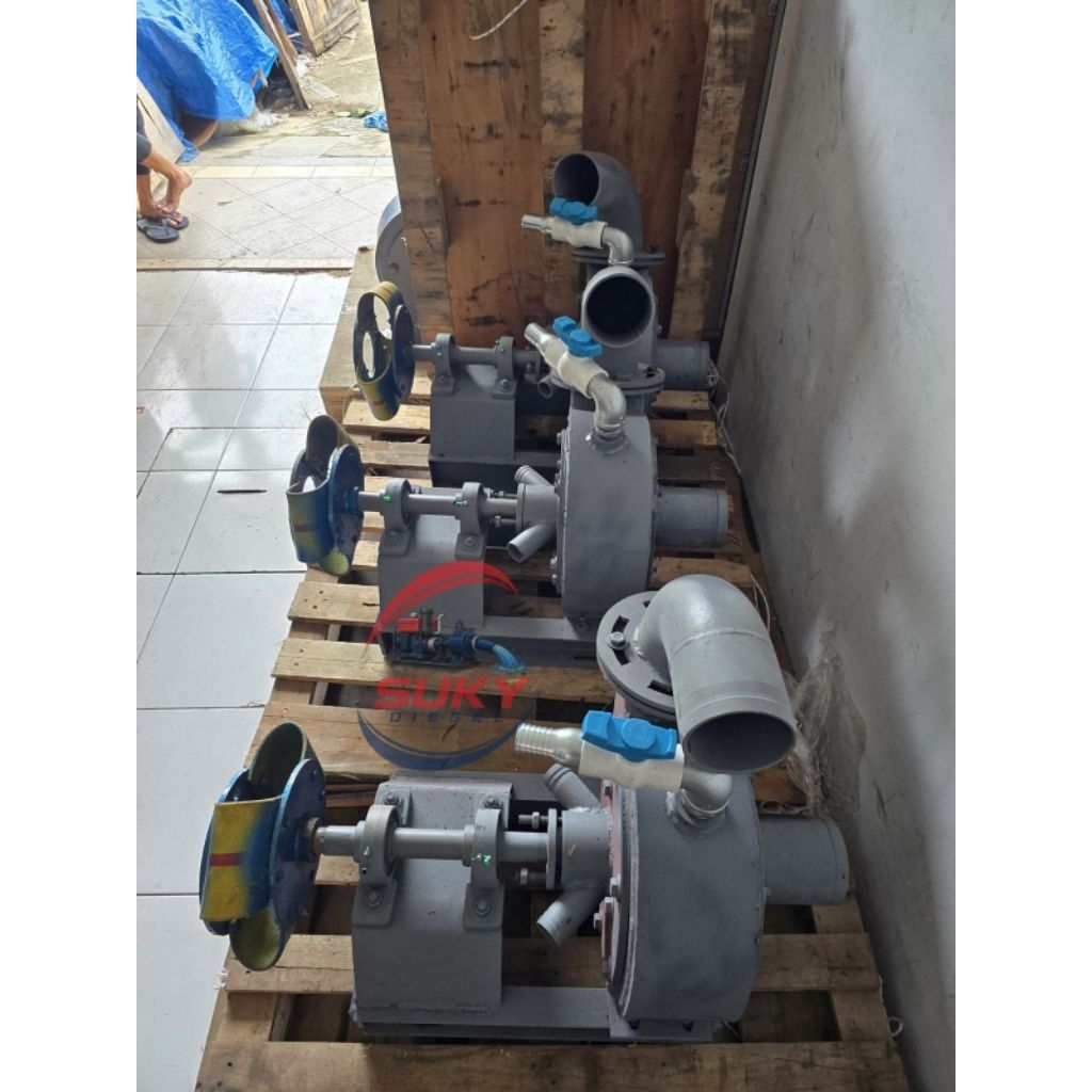 Pompa Sedot Air 4"inch dengan Kipas 6 Daun 4"inch