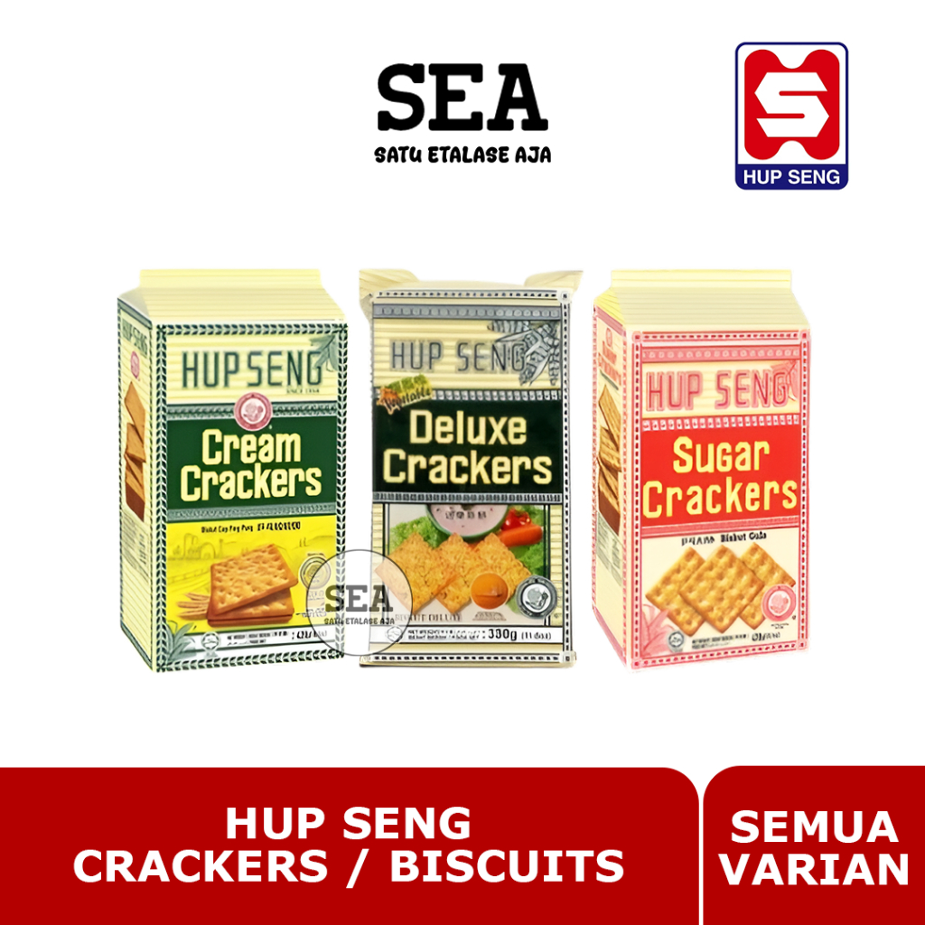 HUP SENG Crackers Biskuit All Variants | Biskuit HUPSENG Crackers Semua Varian: HUP SENG Sugar Crack