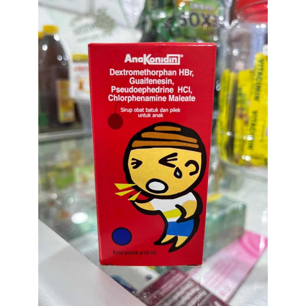 Anakonidin Sirup anak rasa cherry @60ml - sirup obat batuk & pilek untuk anak