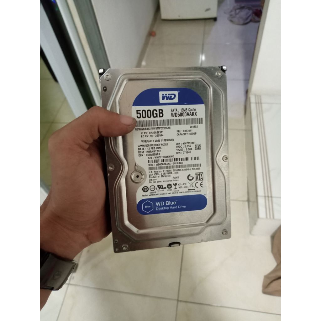 Hardisk Internal WD Blue 500GB SATA - Kondisi Seken