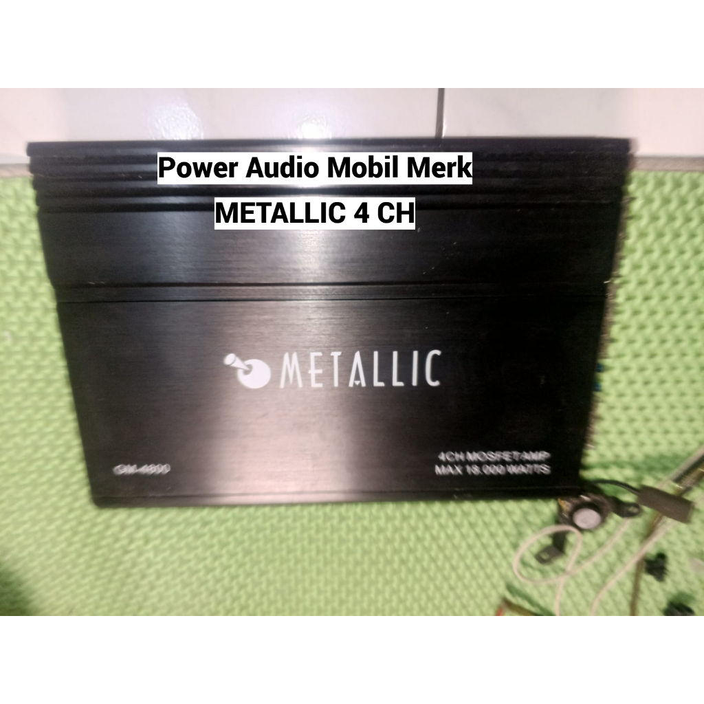 Power Metallic 4 Channel GM-4800 Audio Mobil Amplifier | High Sound Quality | Kondisi Bekas Normal