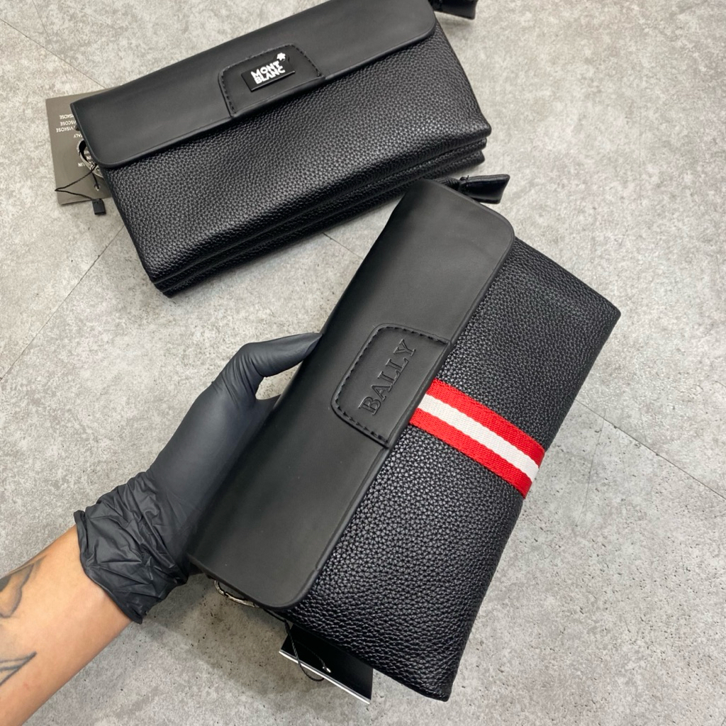 Handbag flap bally leather