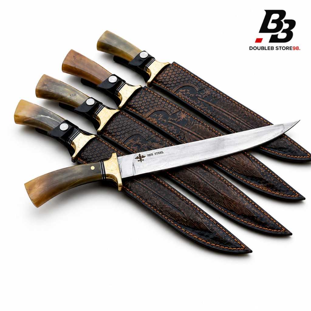 PISAU SEMBELIH / PISAU POTONG HEWAN QURBAN BAJA HSS STEEL HANDLE TANDUK