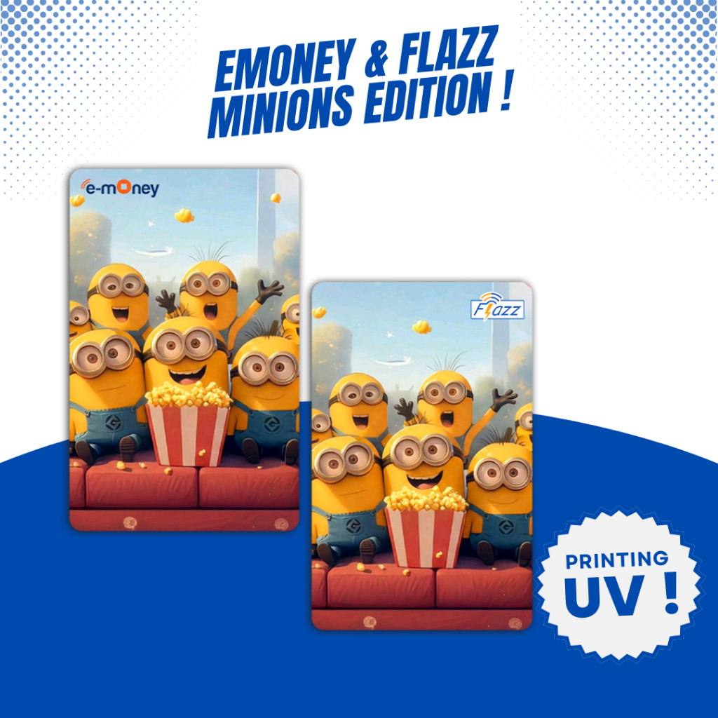 Kartu Flazz Gen 2 Emoney Custom Despicable Me Minion Edition - Kartu Etoll Transportasi Mandiri BCA 