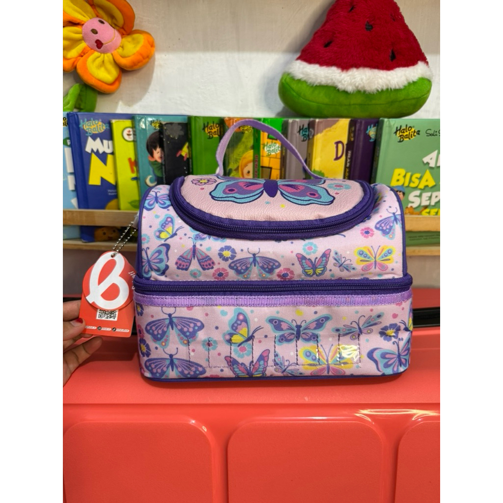NEW BOHATI Tas Bekal Double Decker Lunch Bag Custom Nama Bohati + Tali Slempang Kotak Makan