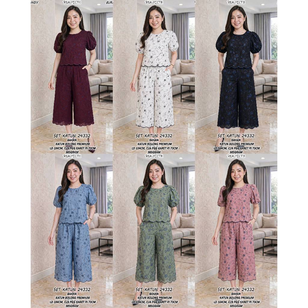 Setelan 24332 Set Katun Bolong Premium - KCB