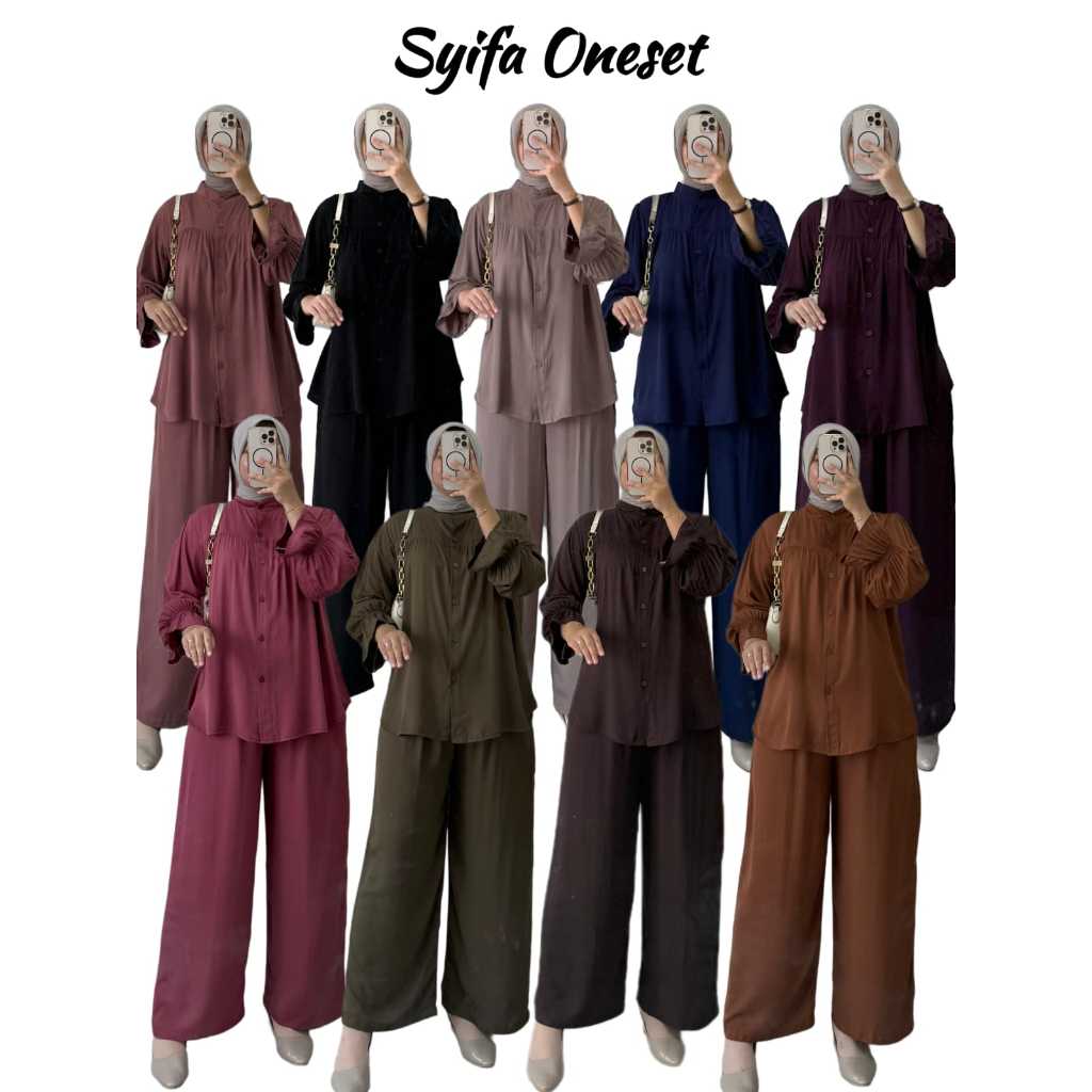 SYIFA ONESET RAYON TWILL // SETELAN POLOS RAYON TWILL