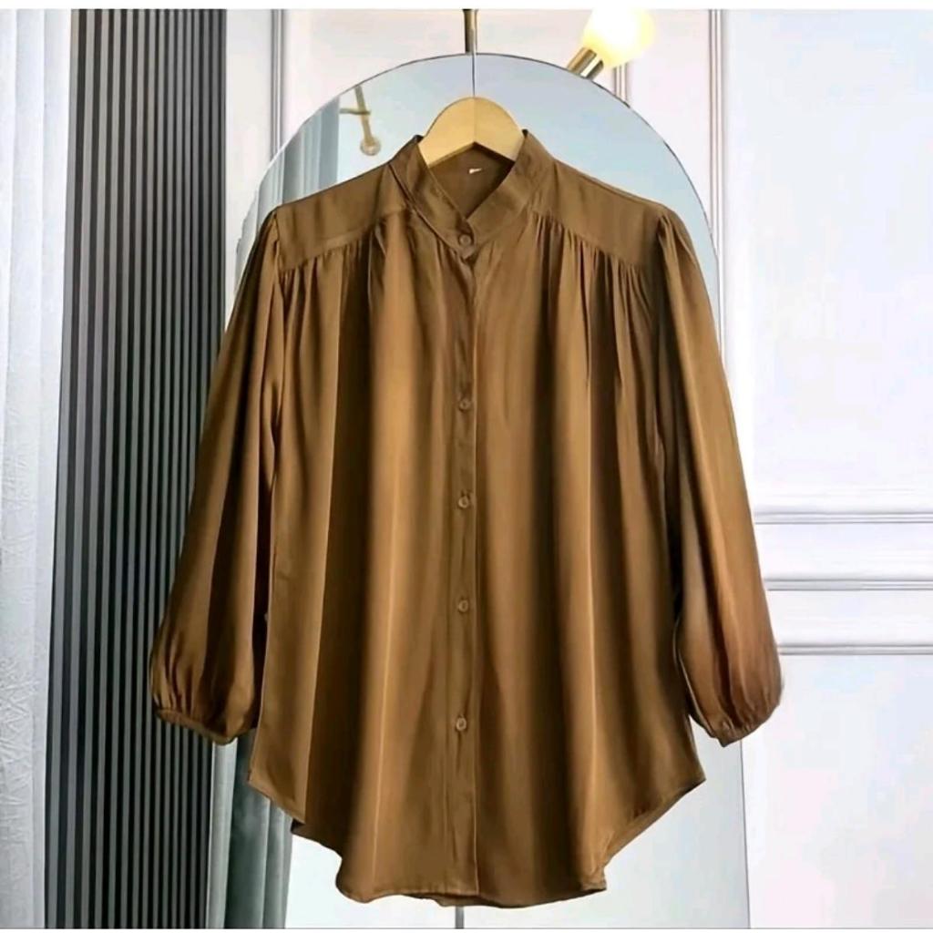 KEMEJA KANCING POLOS RAYON TWILL