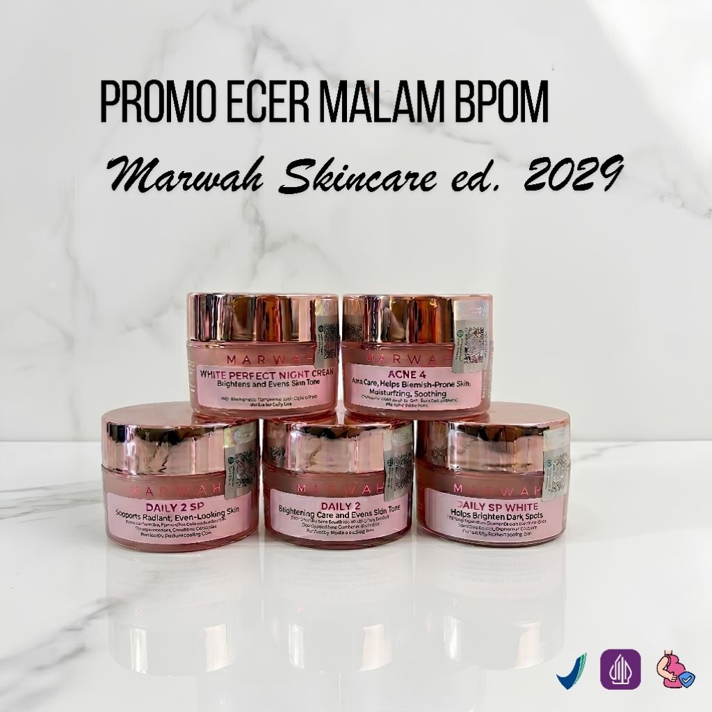 PROMO KRIM MALAM BPOM MARWAH SKINCARE DIAMOND BRIGHT TEA TREE ANTI AGING SPECIAL DERMA DIAMOND ACNE 