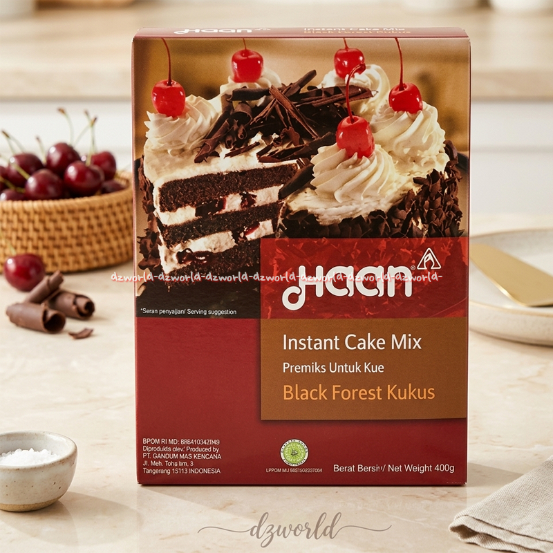 Haan Instant Cake Mix Premiks Untuk Kue Black Forest Kukus Haans Bubuk Tepung BlackForest Cake Kue U