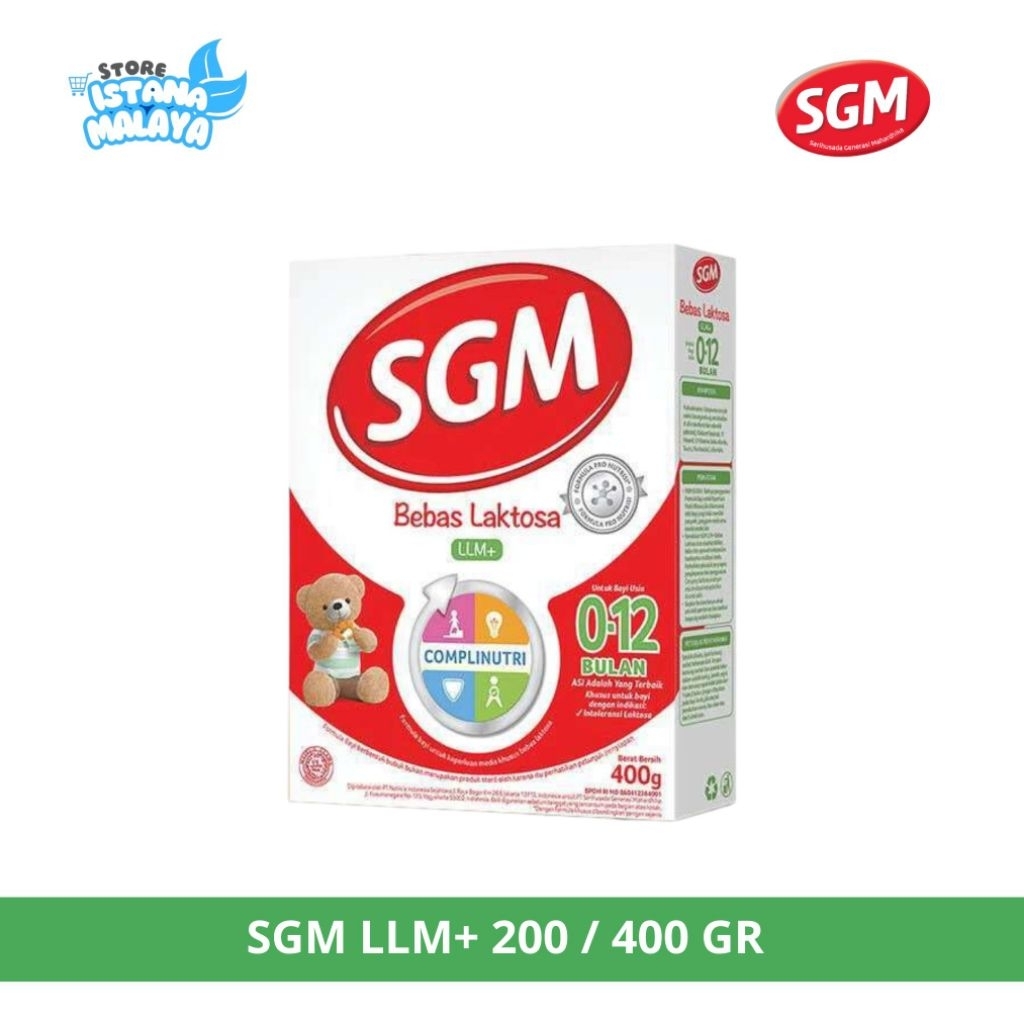 SGM LLM Susu Formula Bebas Laktosa 200 / 800 gr