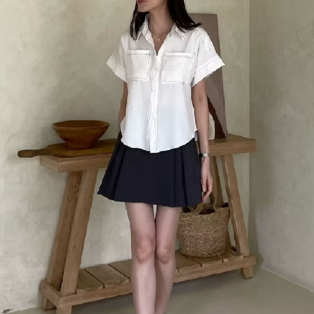 [PRELOVED] PLENARIO - Maven Top / Kemeja Putih