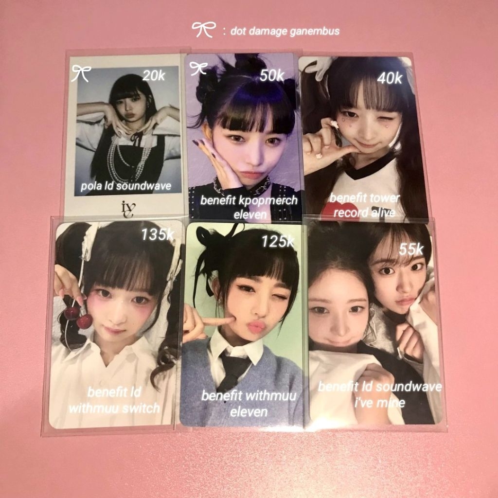 (STOP COLLECT SALE) [READ DESC] Photocard official pc benefit bene naoi rei ahn yujin ive iam eleven