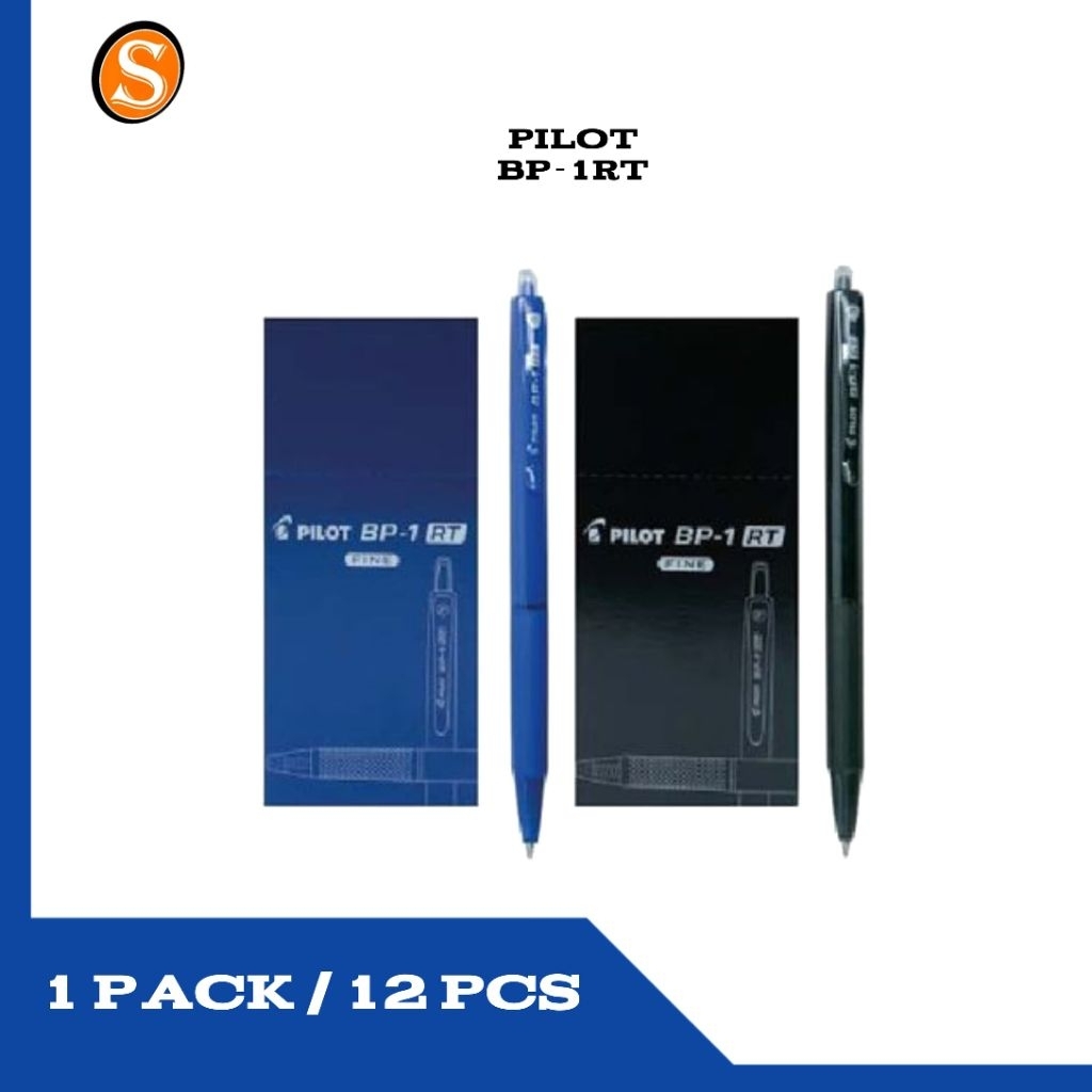 [1PACK] Pulpen Pilot BP-1RT Retracable Cetrek - 1PACK Hitam