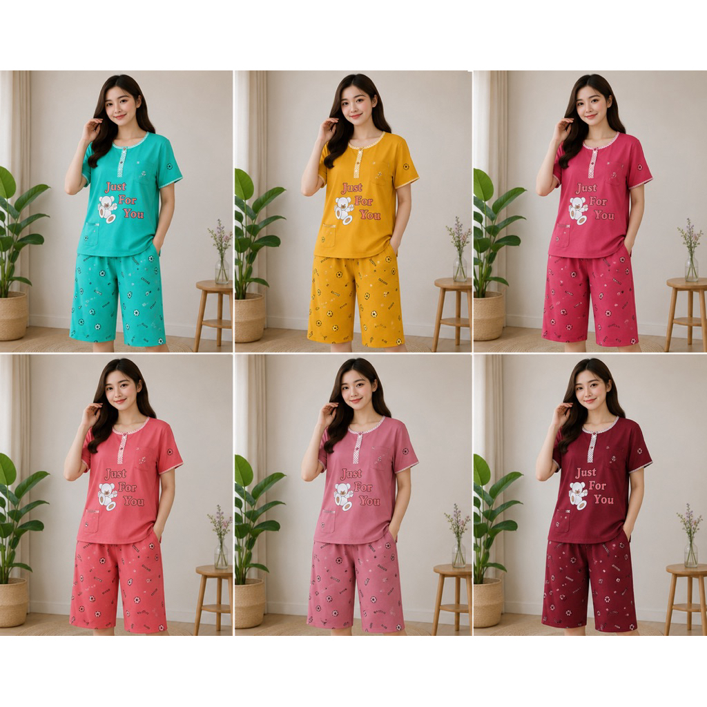 BAJU TIDUR PENDEK DEWASA /BAJU TIDUR BIO PREMIUM / BAJU TIDUR BAGUS / BAJU TIDUR LENGAN PENDEK / BAJ