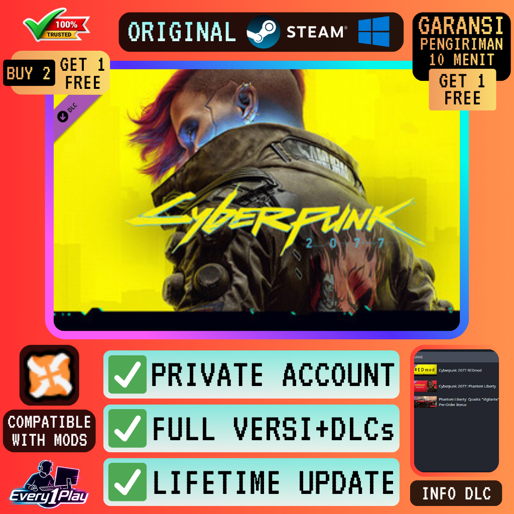 Cyberpunk 2077 Game Steam - Games PC Laptop Windows