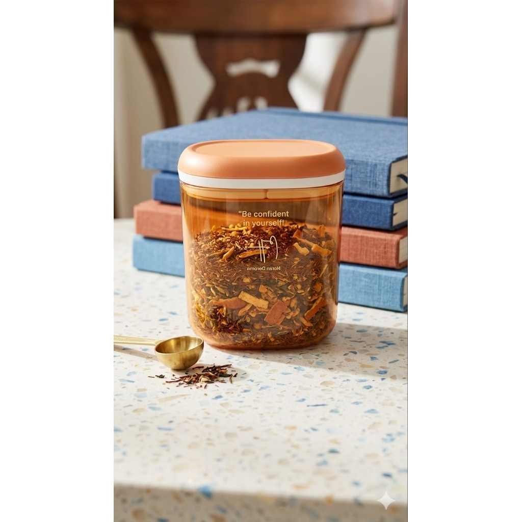 Tupperware Medium Crystal Canister – Special Edition Gold - 780 ml -  toples kristal tupperware new