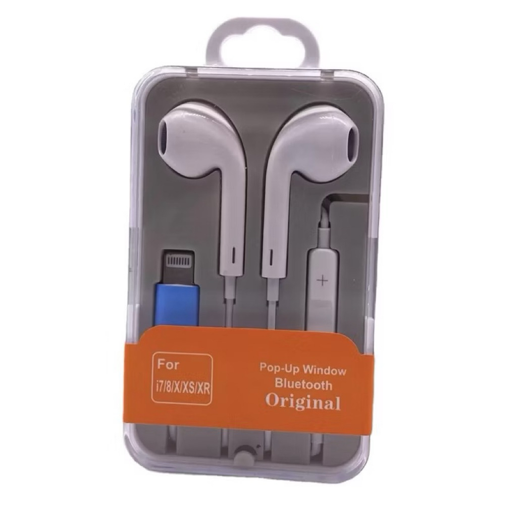 Earphone Lightning iPhone Pop Up Original Headset Kabel Mikrofon Bluetooth