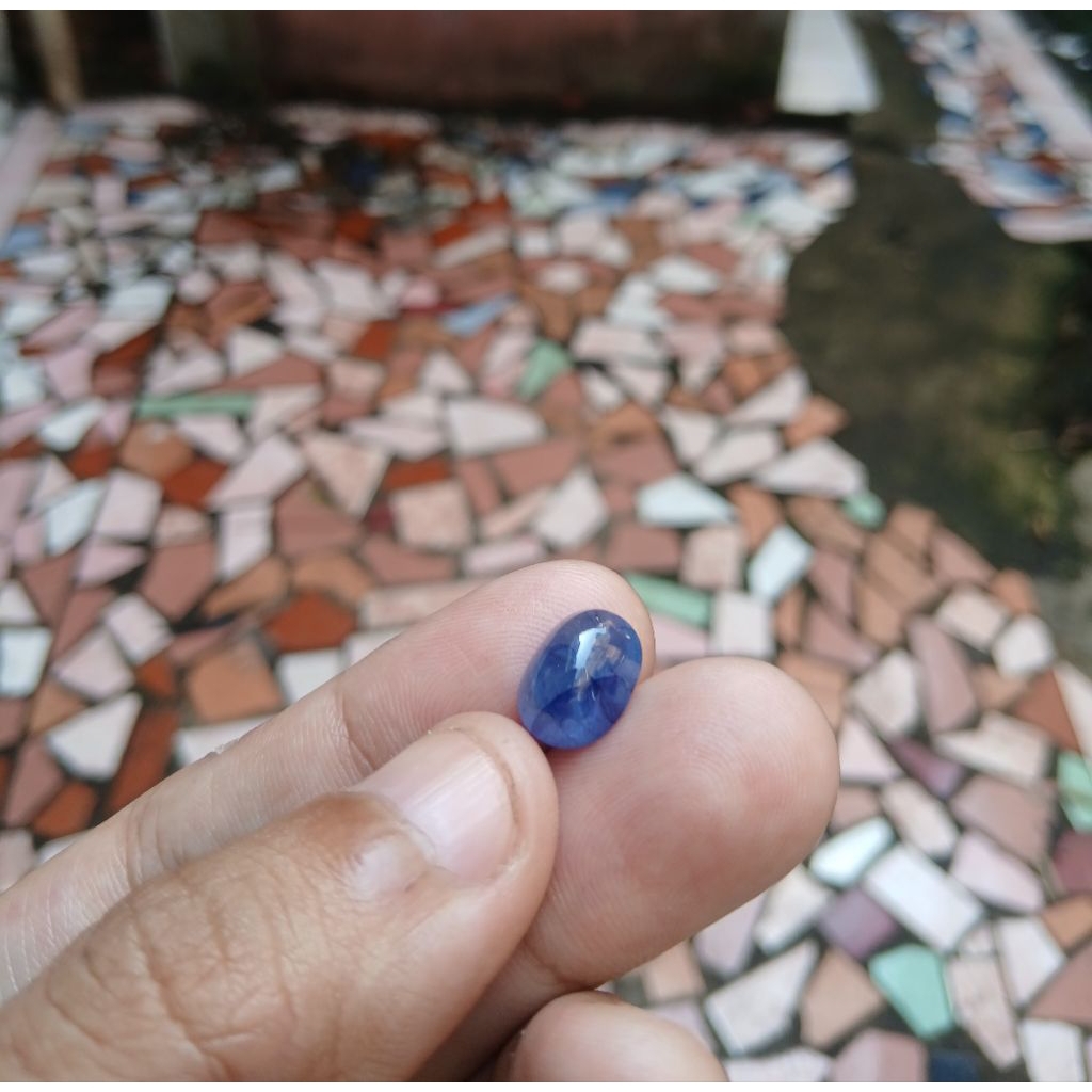 batu blue sapphire tapak jalak natural