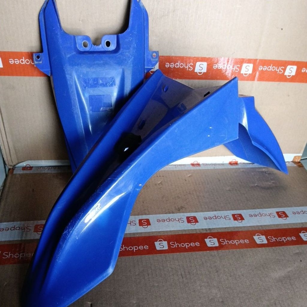 SPAKBOR DEPAN BELAKANG YAMAHA WR 155  REAR FENDER SLEBOR WR155 BIRU